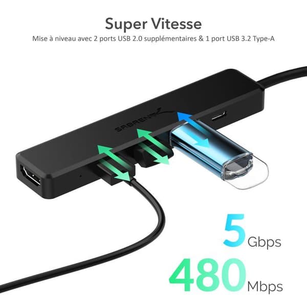 Övrig USB-kringutrustning Sabrent - HB-TC5P