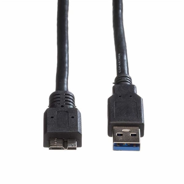Annan USB-kringutrustning Roline - 11028877 - USB 3.0-kabel, A M - Micro B M, 3.0m