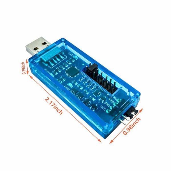 Dsd tech - SH-U09A1 - USB till TTL-adapter med logiknivåstöd 1,8 V 2,5 V 3,3 V 5 V