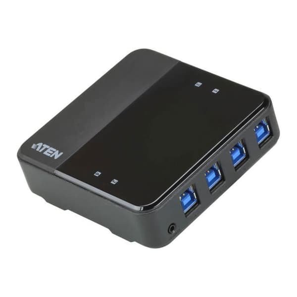 USB-switch - ATEN - US3344 - 4 x USB 3.1 - Svart - skrivborddator