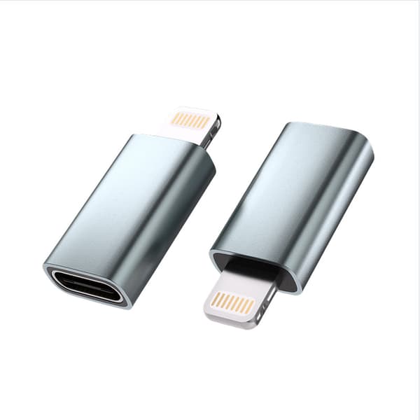 INF FA02 Lightning til Type-C Adapter - Grå, 27W Hurtig Opladning