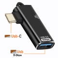 Miniatyrbild 4 av 6: OTG USB-adapter till USB-C och USB-C-laddning 100W överföring 5Gbps LinQ svart