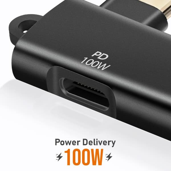 OTG USB-adapter till USB-C och USB-C-laddning 100W överföring 5Gbps LinQ svart