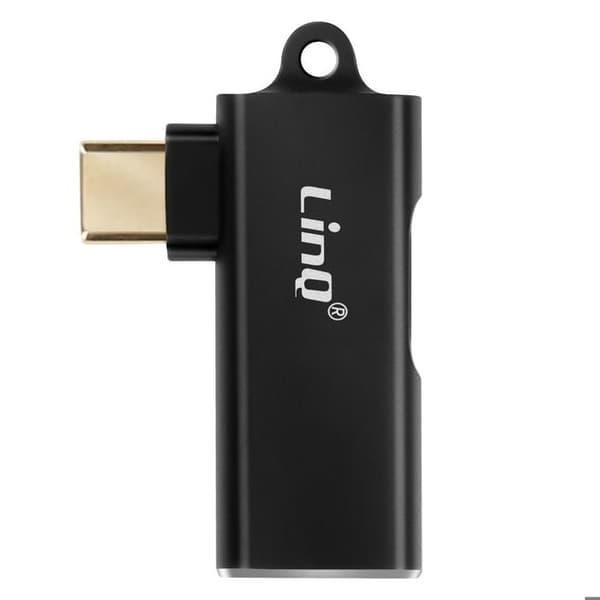OTG USB-adapter till USB-C och USB-C-laddning 100W överföring 5Gbps LinQ svart