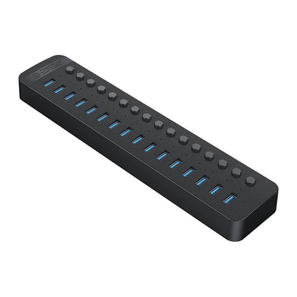 Orico Hubb 16xUSB-A 3.0 med Strömbrytare - Svart