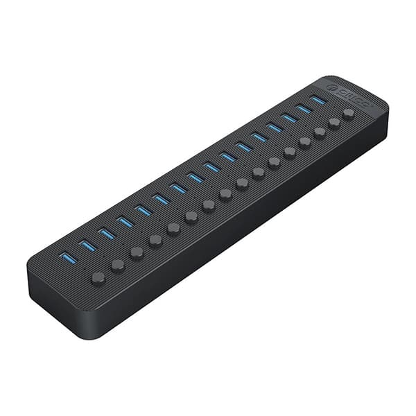 Orico Hubb 16xUSB-A 3.0 med Strömbrytare - Svart