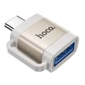 Miniatyrbild 1 av 5: Hoco Adapter OTG USB-C Till USB-A 3A UA31C - Grå