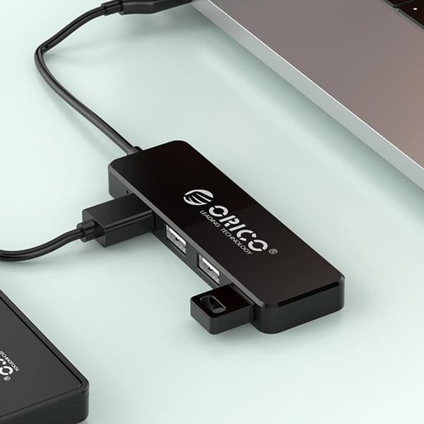 Orico USB-A Hubb 4xUSB-A 2.0 FL01 - Svart