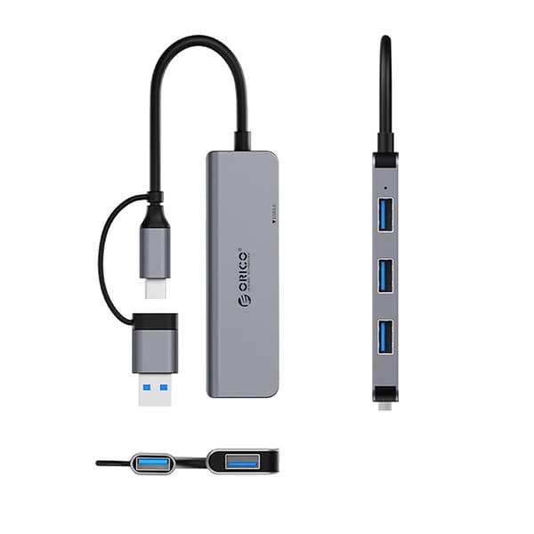 Orico Hubb 3xUSB-A 2.0 1xUSB-A 3.0 - Grå