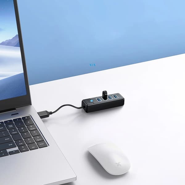 Orico USB-A Hubb 4xUSB-A 3.0 15cm - Svart