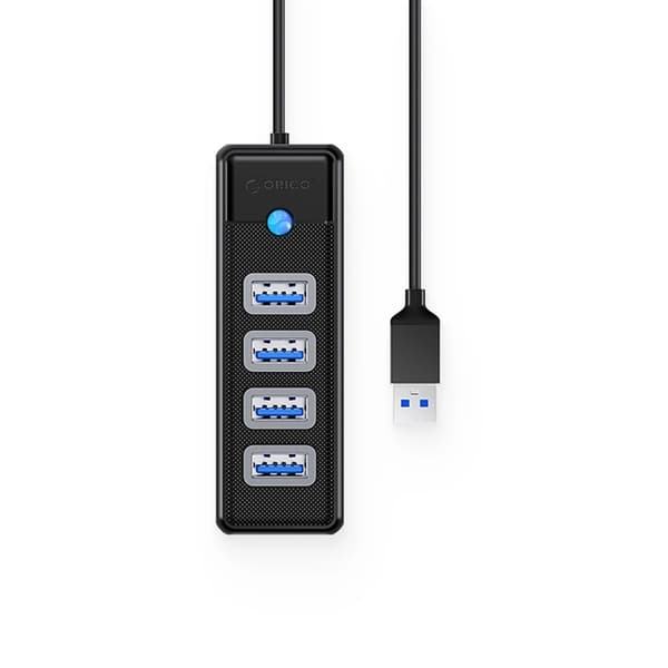 Orico USB-A Hubb 4xUSB-A 3.0 15cm - Svart