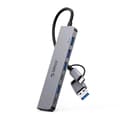Miniatyrbild 1 av 2: Orico Hubb 4xUSB-A 2.0 1xUSB-A 3.0 2xUSB-C 2.0 - Grå