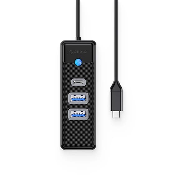 Orico USB-C Hubb 2xUSB-A 3.0 1xUSB-C 15cm - Svart