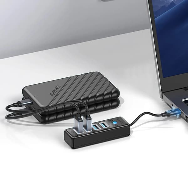 Orico USB-C Hubb 2xUSB-A 3.0 1xUSB-C 15cm - Svart