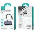 Miniatyrbild 6 av 6: USAMS 5in1 Adapter Hubb USB-C, 2xUSB-A, TF, SD - Grå