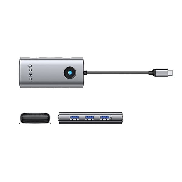 Orico Hubb 3xUSB-A 3.0 1xUSB-C 2.0 1xHDMI - Grå