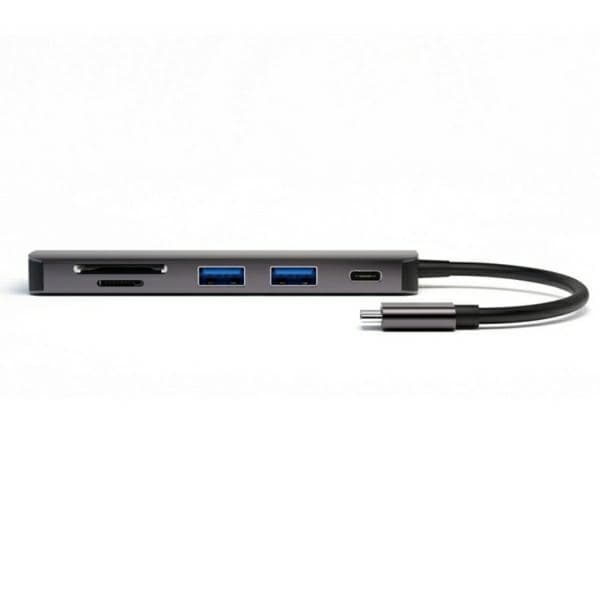 4smarts Hub Adapter 6in1 - Svart