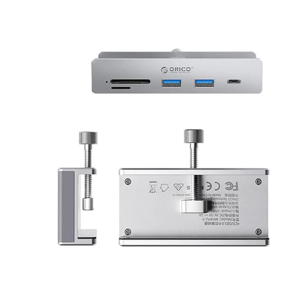 Orico Hubklämma-monterad 2xUSB-A 3.2, 1xUSB-C 3.2, 1xSD&TF