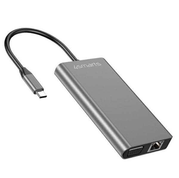4smarts Hub Adapter 8in1 - Grå