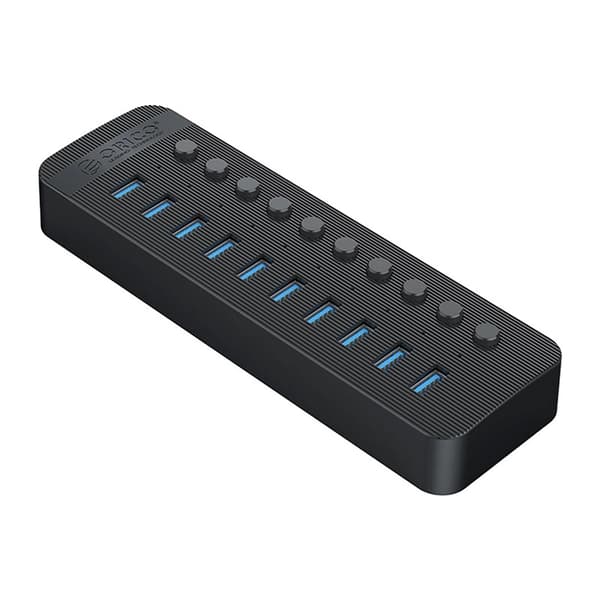 Orico Hubb 10xUSB-A 3.0 med Strömbrytare - Svart