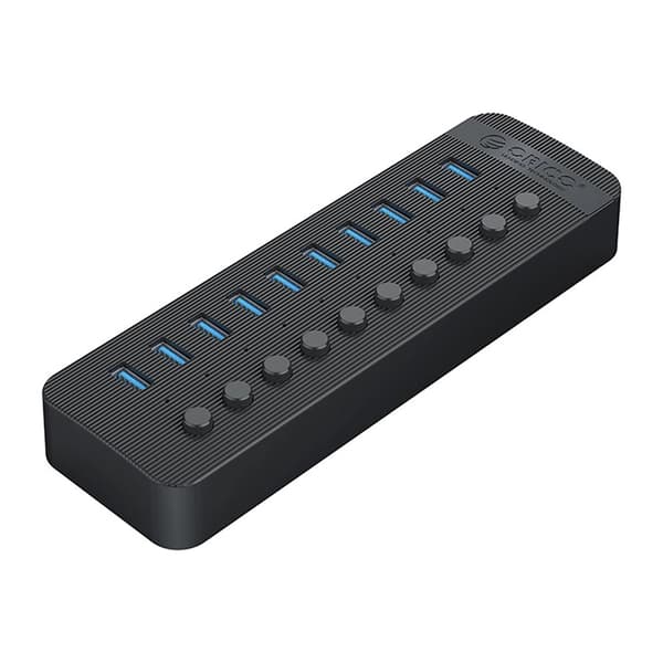Orico Hubb 10xUSB-A 3.0 med Strömbrytare - Svart