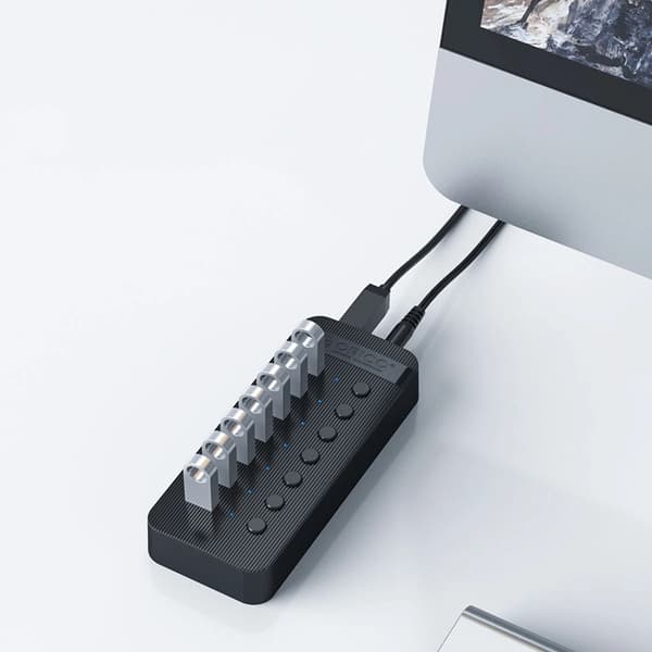 Orico Hubb 13xUSB-A 3.0 med Strömbrytare - Svart