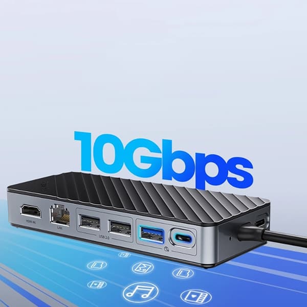 Orico Hubb 3xUSB-A, 1xUSB-C 3.2, HDMI, Ethernet, M.2
