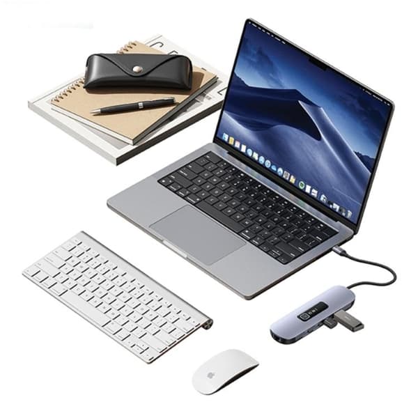 USAMS 10in1 Hubb 100W 3xUSB-A USB-C, HDMI, TF, SD, RJ45, VGA
