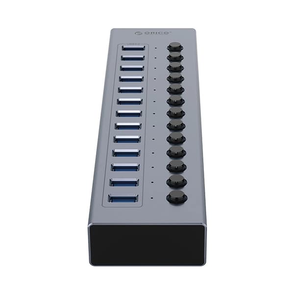 Orico Hubb 13xUSB-A 3.0 med Strömbrytare - Grå