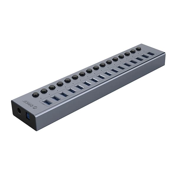 Orico Hubb 16xUSB-A 3.0 med Strömbrytare - Grå