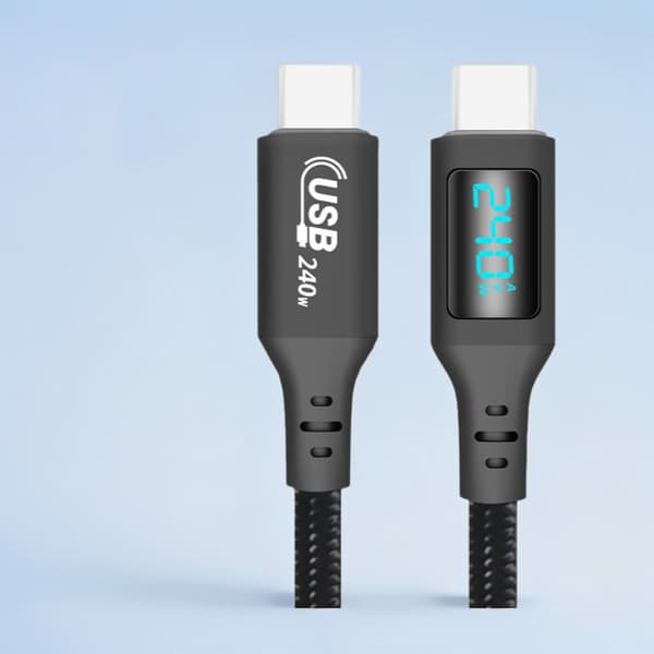 INF USB-C till USB-C-kabel: 240W, 480 Mbps dataöverföring 1.5m