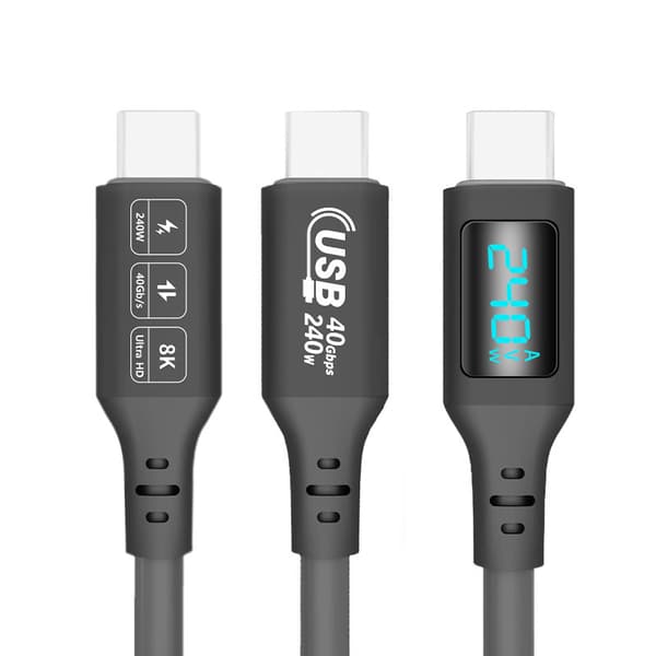 INF 240W USB4 Digital Display Cable - 40Gbps Data & 8K Video 1 m