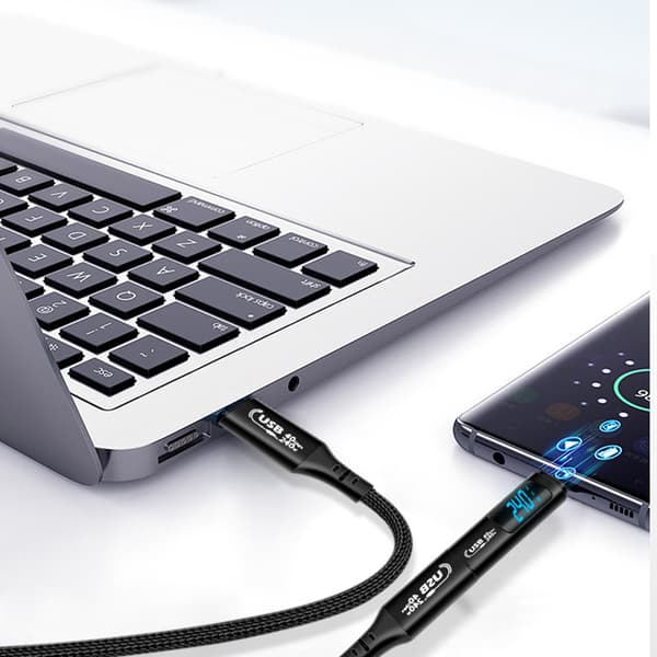 INF USB4 Digital Display Adapter: 240W, 40Gbps Dataoverførsel Blå