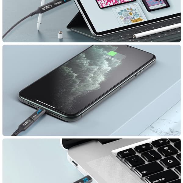 INF USB4 Digital Display Adapter: 240W, 40Gbps Dataoverførsel Blå