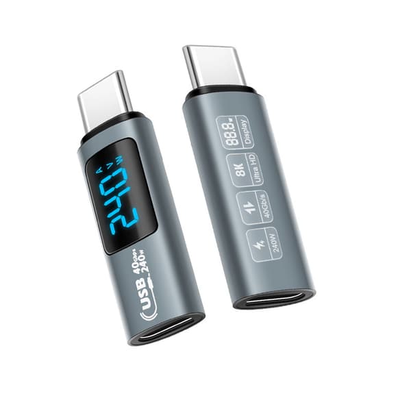 INF USB4 Digital Display Adapter: 240W, 40Gbps Dataoverførsel Blå