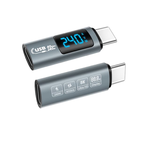INF USB4 Digital Display Adapter: 240W, 40Gbps Dataoverførsel Blå