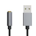 Miniatyrbild 3 av 5: USB till 3,5 mm hörlursadapter HIFI-ljudkabel Datorljudkonverterare Stöd för linjekontroll
