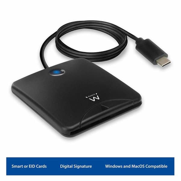 Annan USB-kringutrustning Ewent - EW1055 - USB-C USB Type C Smart Card Reader, CNS och TNS USB C Reader