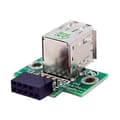 Miniatyrbild 3 av 3: Intern USB 2.0-adapter - STARTECH - 2x USB A till moderkortskontakt - F/F - 1 x IDC hona - 2 x Typ A