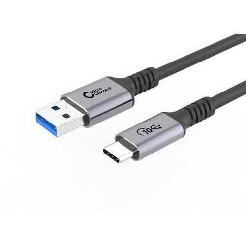 USB-kabel - MICRO CONNECT - USB 3.2 Gen 2 - 2 m - USB C till USB A - 10000 Mbit/s