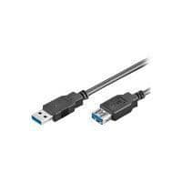 USB 3.0 MICRO CONNECT-kabel - 3m - Svart - Hane/hona