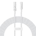 Miniatyrbillede 1 af 3: Baseus Gem USB C til USB C hurtigopladerkabel 2 m 100 W Hvid