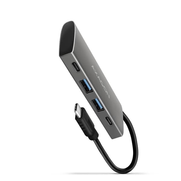 Axagon HMC-4G2 interface-hub USB 3.2 Gen 2 (3.1 Gen 2) Type-C 10000 Mbit/s Grå