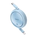 Miniatyrbillede 5 af 7: Baseus Free2Pull udvideligt USB C til iP Lightning hurtigopladerkabel 1 m 20 W Blå