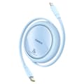 Miniatyrbillede 7 af 7: Baseus Free2Pull udvideligt USB C til iP Lightning hurtigopladerkabel 1 m 20 W Blå