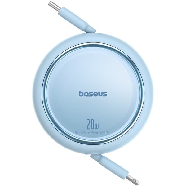 Baseus Free2Pull udvideligt USB C til iP Lightning hurtigopladerkabel 1 m 20 W Blå