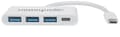 Miniatyrbillede 5 af 5: Manhattan USB-C Dock/Hub, Porte (x4): USB-A (x3) og USB-C, 5 Gbps (USB 3.2 Gen1 aka USB 3.0), Med strømforsyning (60W) til USB-C-port (Bemærk ekstra U