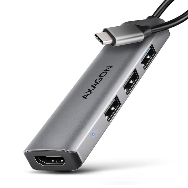 Axagon HMC-H3A USB-C 5Gbps STARTER 4-i-1-hub
