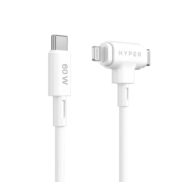 HYPER HyperJuice USB-kabel USB 2.0 1,5 m USB C USB C/Lightning Vit