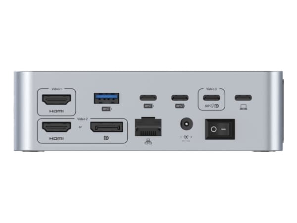 LMP USB4 SuperDock 2 15-porttinen telakointiasema MAC ja PC hopea